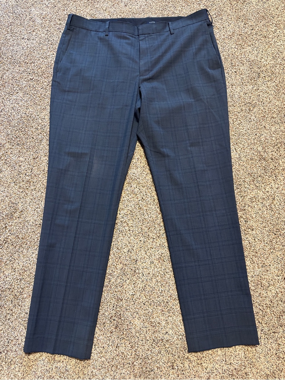 J. Crew Men's Thompson Tapered Blue/Gray Plaid Suit Pants Trouser Size 38x32